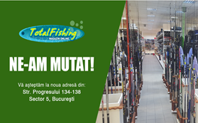 Total Fishing s-a mutat intr-un magazin nou de pescuit de peste 700 mp, cel mai mare din Romania!